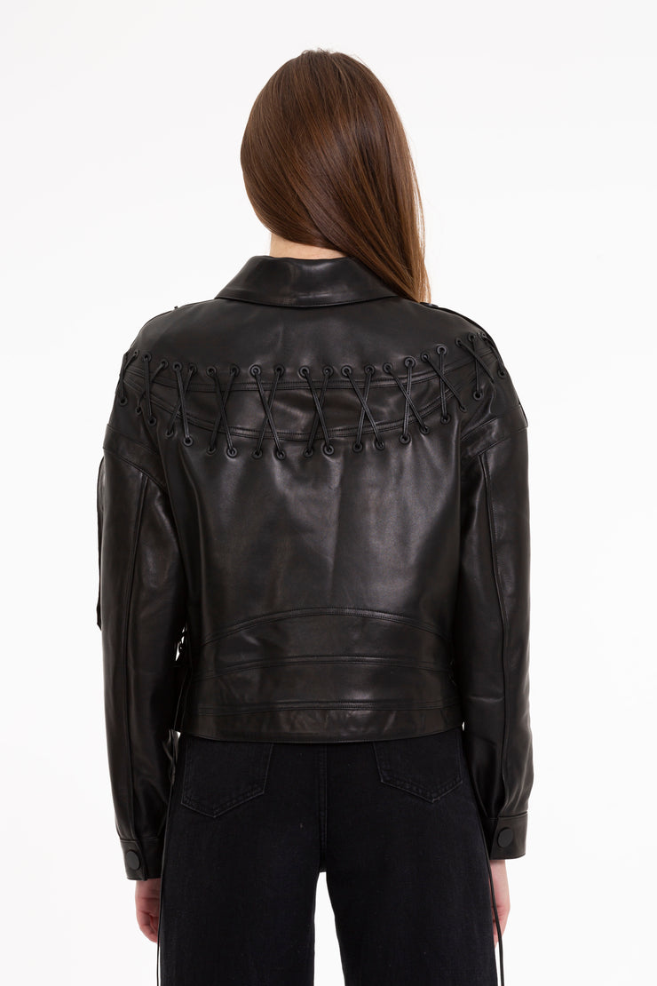 The Castellar Women Leather Jacket