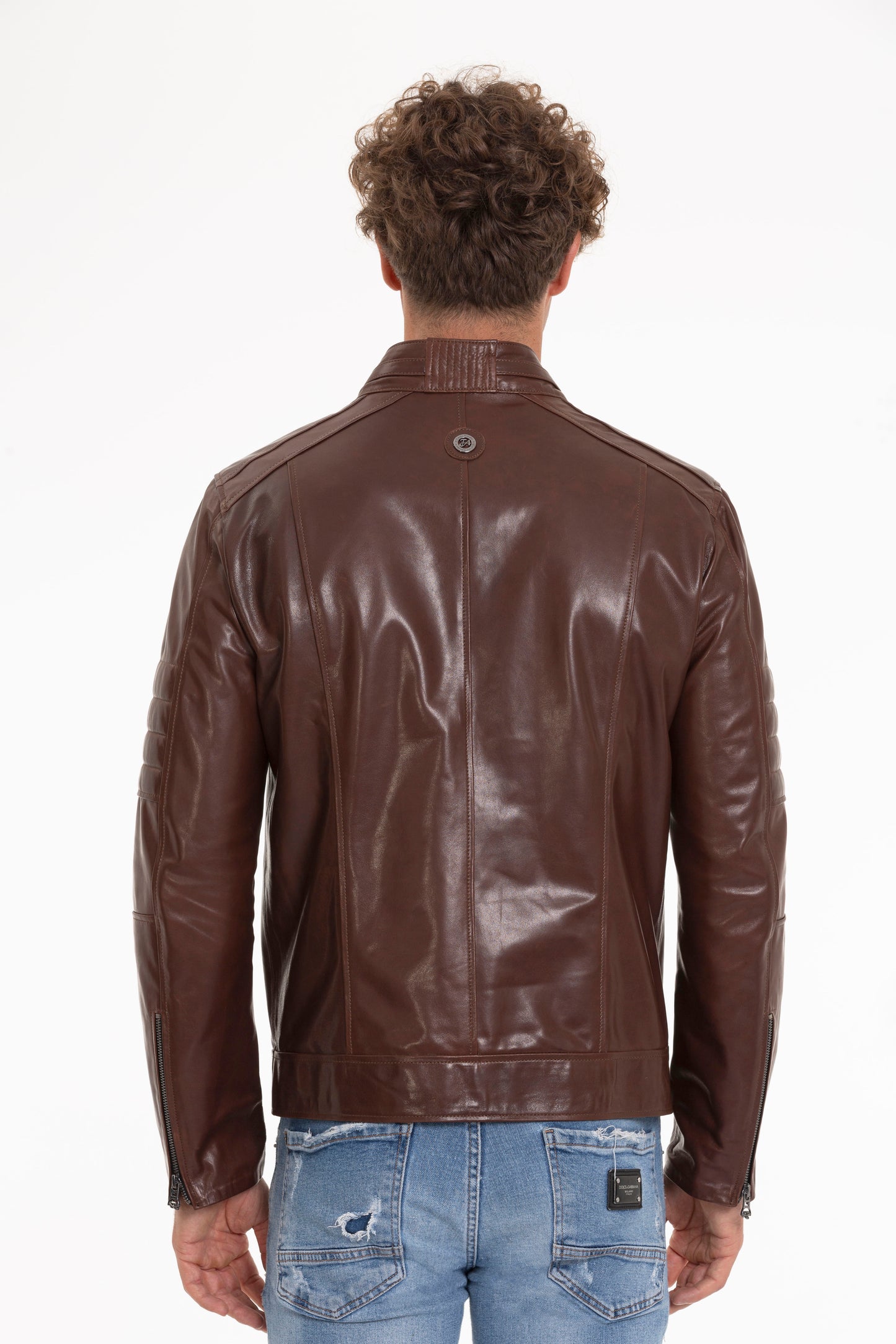 The Rios Tan Men Leather Men Jacket