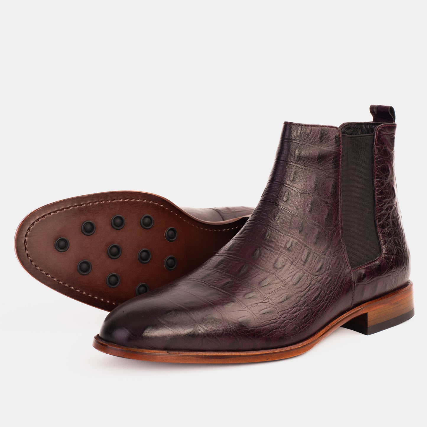 The Sirocco Burgundy Leather Chelsea Dress Men Boot