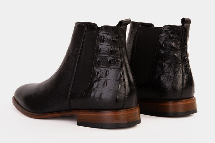 The Sirocco Black Leather Chelsea Dress Boot