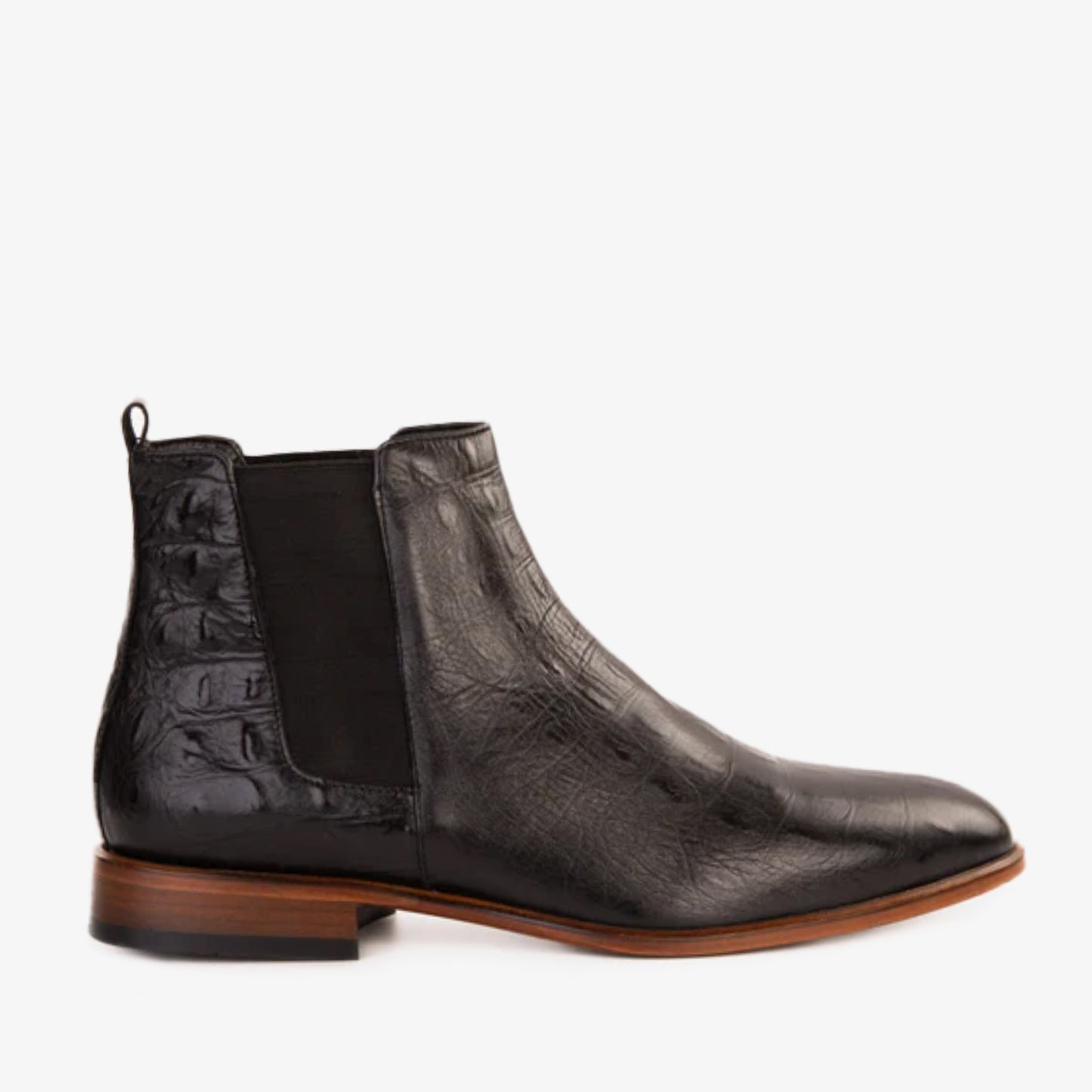 The Sirocco Black Leather Chelsea Dress Men Boot