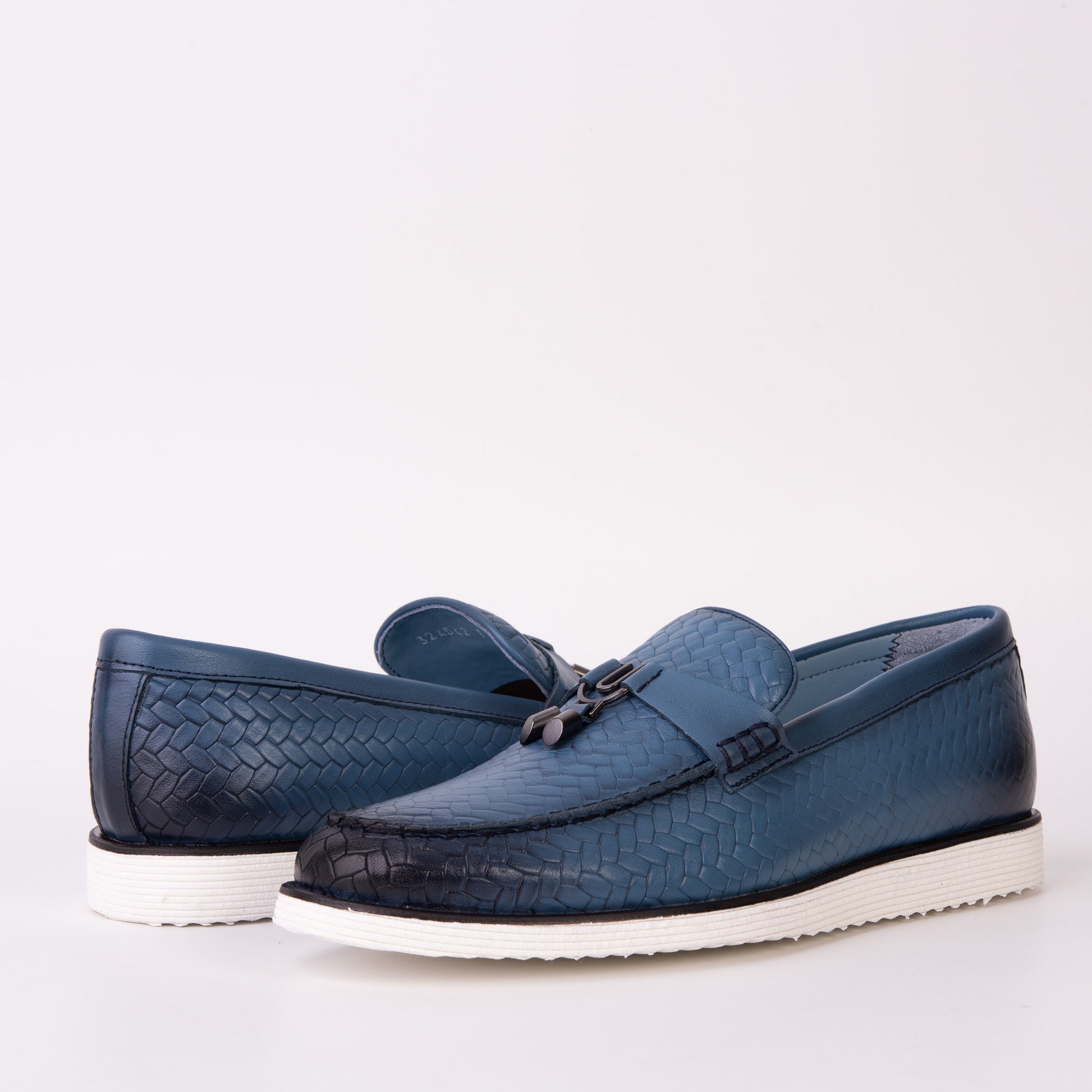 Mocasines de cuero azul con borlas de Sperry Jeans para hombre