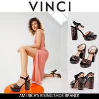 La sandalia de mujer con plataforma y tacón de punta de cuero de gamuza negra Tampico