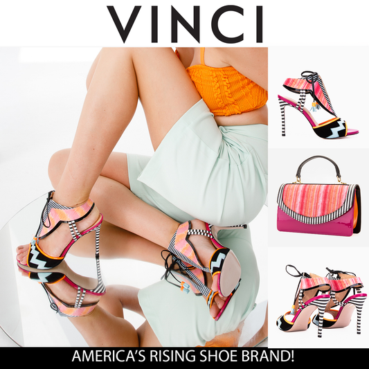 Sandalia de mujer de piel con cordones y tiras en T multicolor Santa Amaro