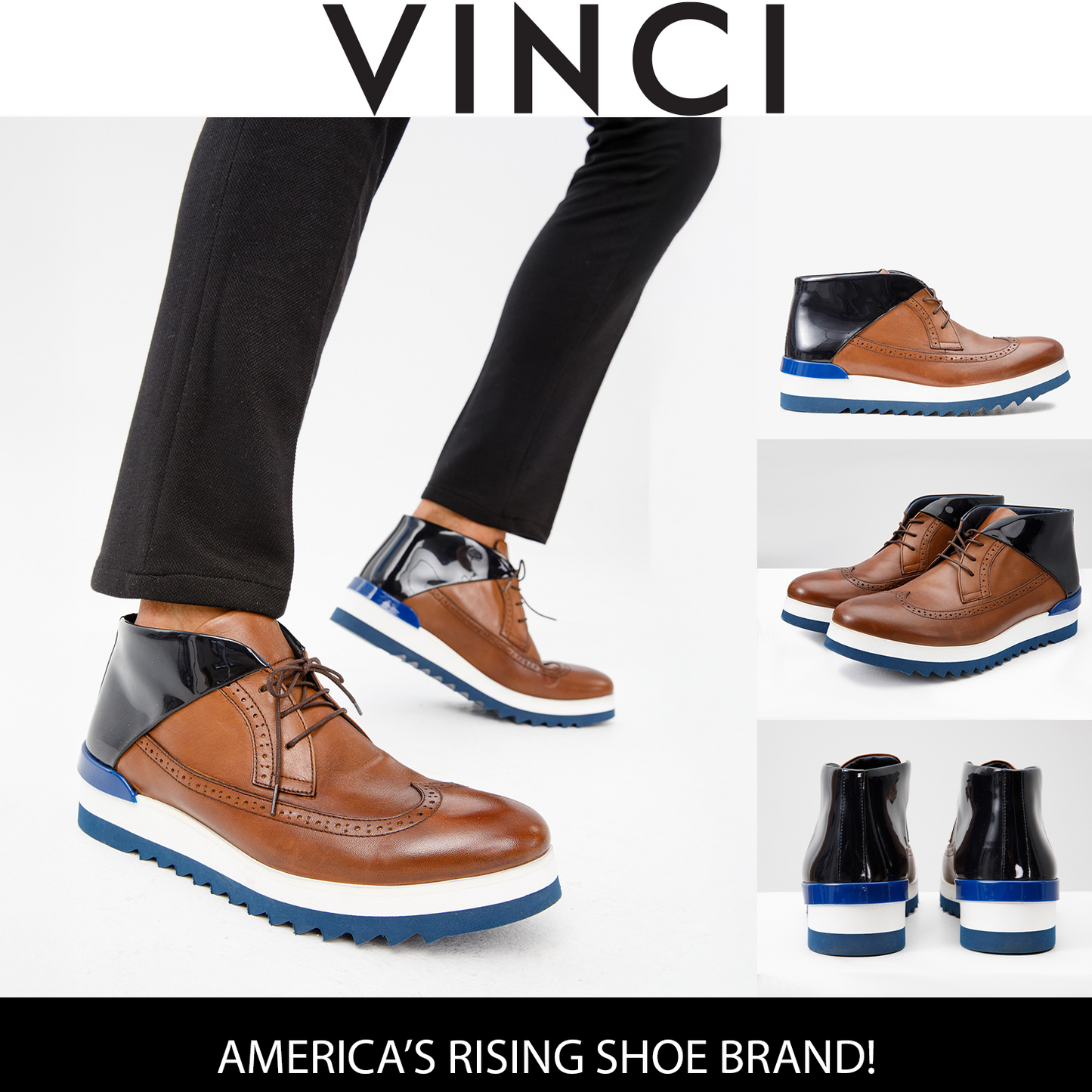 The Kagan Tan Wingtip Chukka Men Sneaker Boot