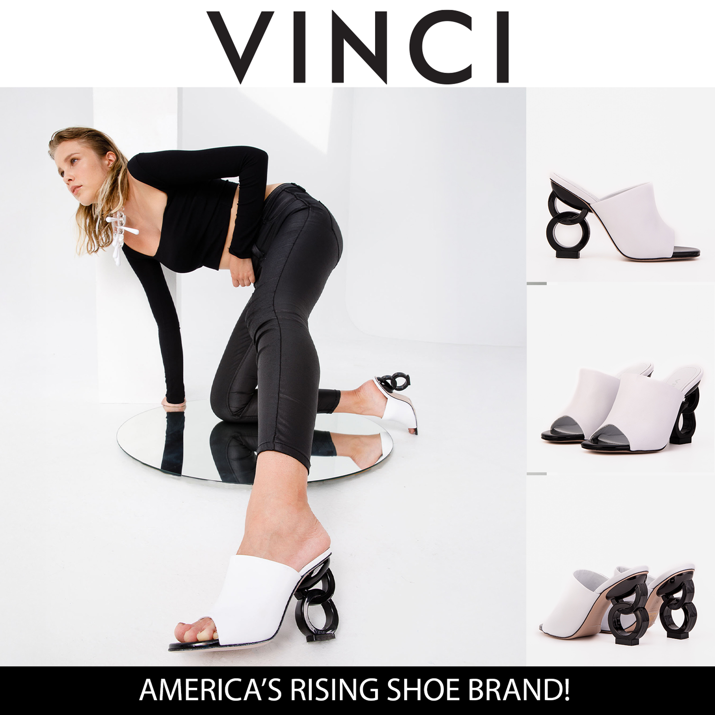 The Cymmer White Leather Women Sandal