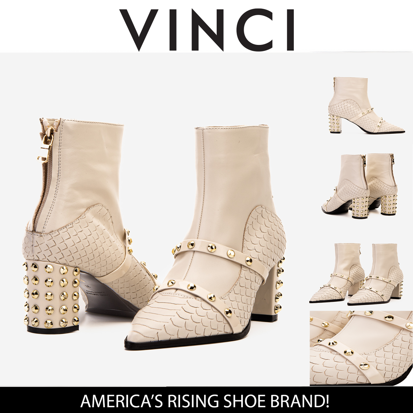 Las Botas de Mujer de Tacón Cuadrado de Cuero Valentina