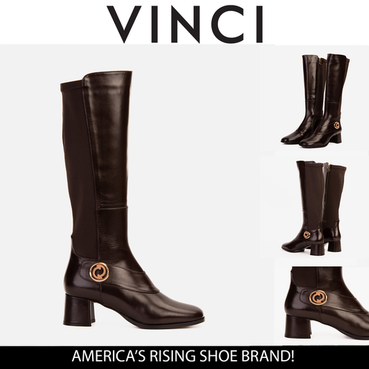 The Windsor Brown Leather Knee High Boot