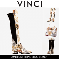 Bota de mujer de punta puntiaguda de cuero Perugia hasta la rodilla