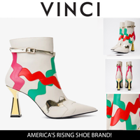 Botín de piel color crema Tario para mujer