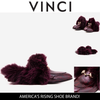 The Izmir Burgundy  Patent Leather Natural Fur Women Slipper