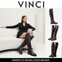 The Manhattan Luxe Black Leather Knee - High Boot