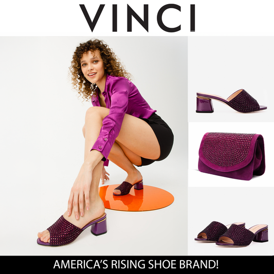 The Ailano Purple Glitter Leather Women Sandal