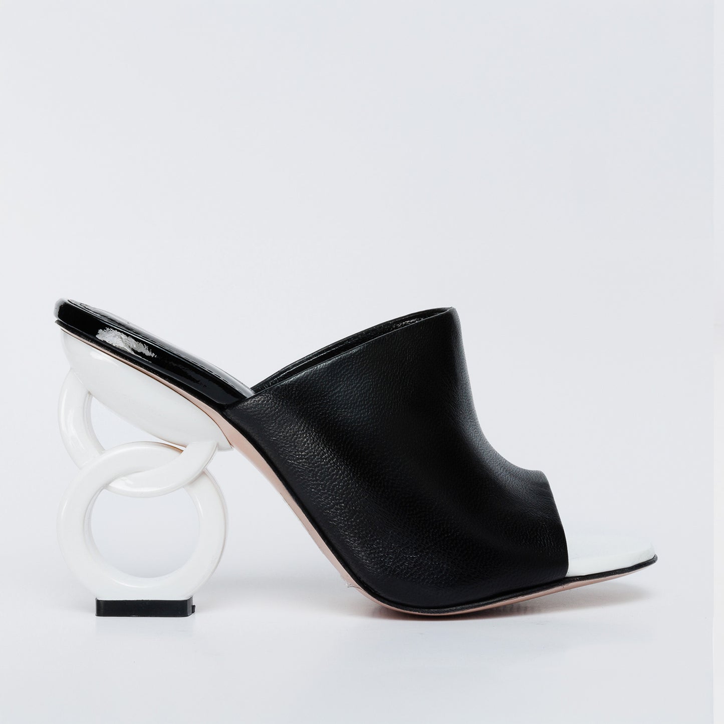 The Cymmer Black Leather Women Sandal