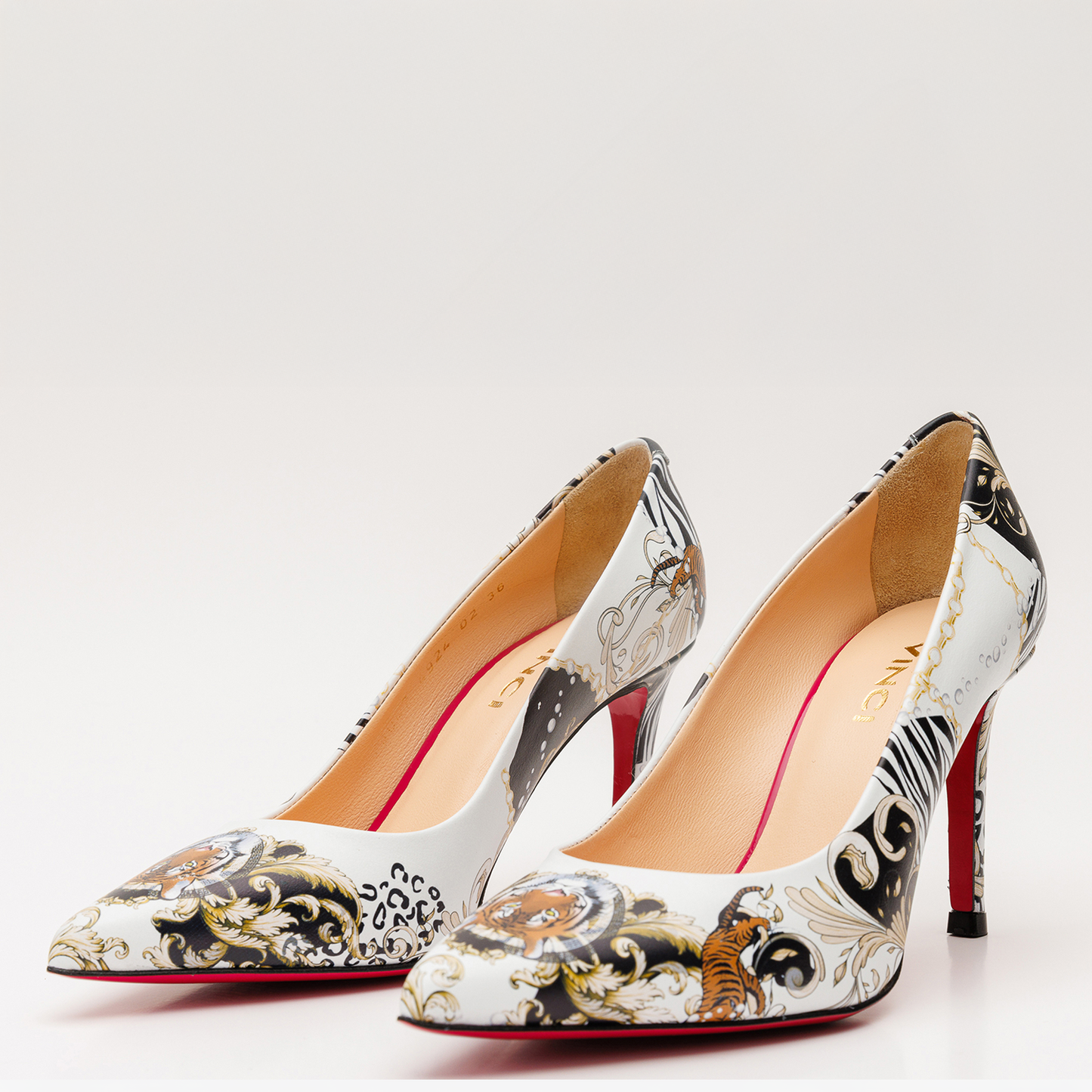 Zapato de salón de piel blanca para mujer de Perugia