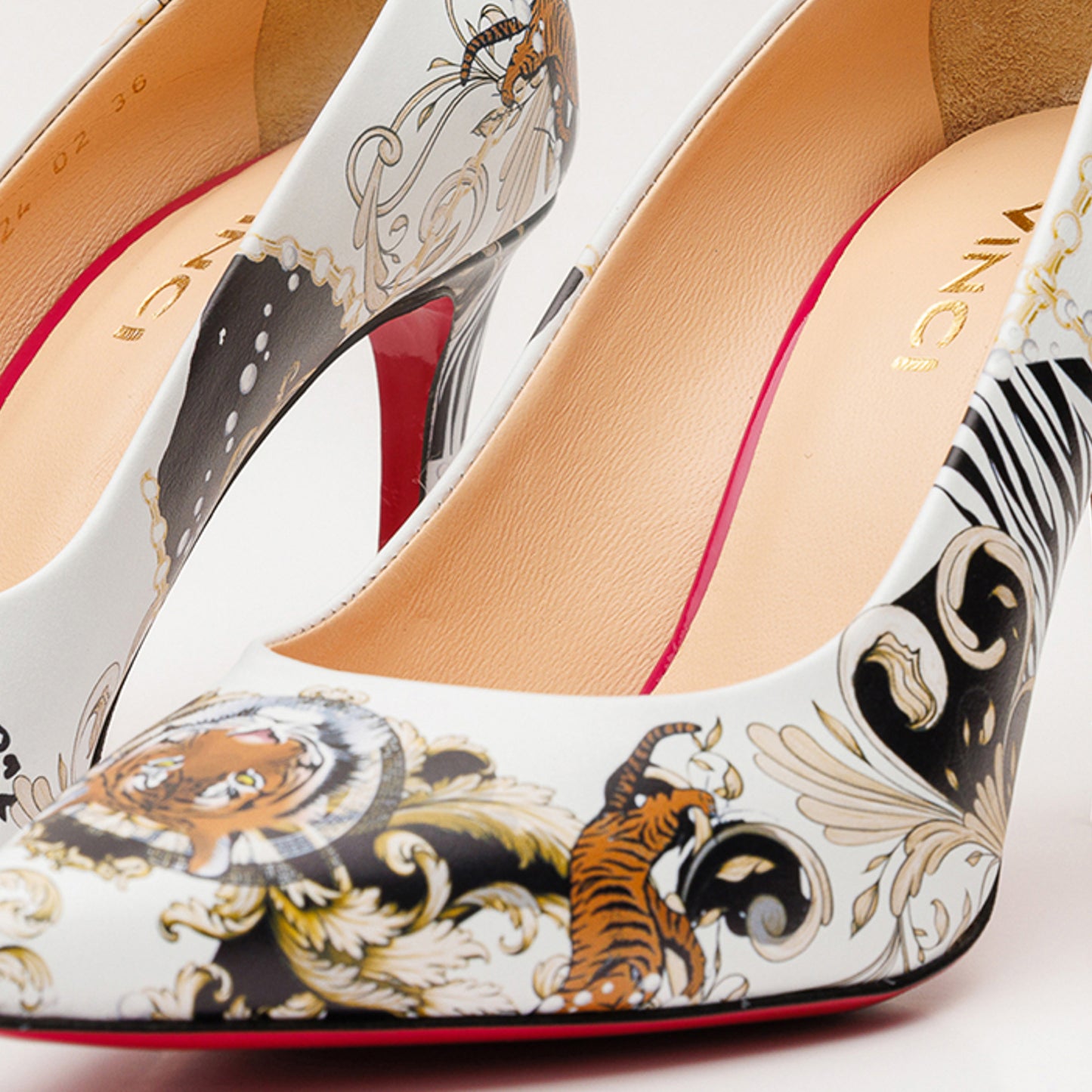 Zapato de salón de piel blanca para mujer de Perugia