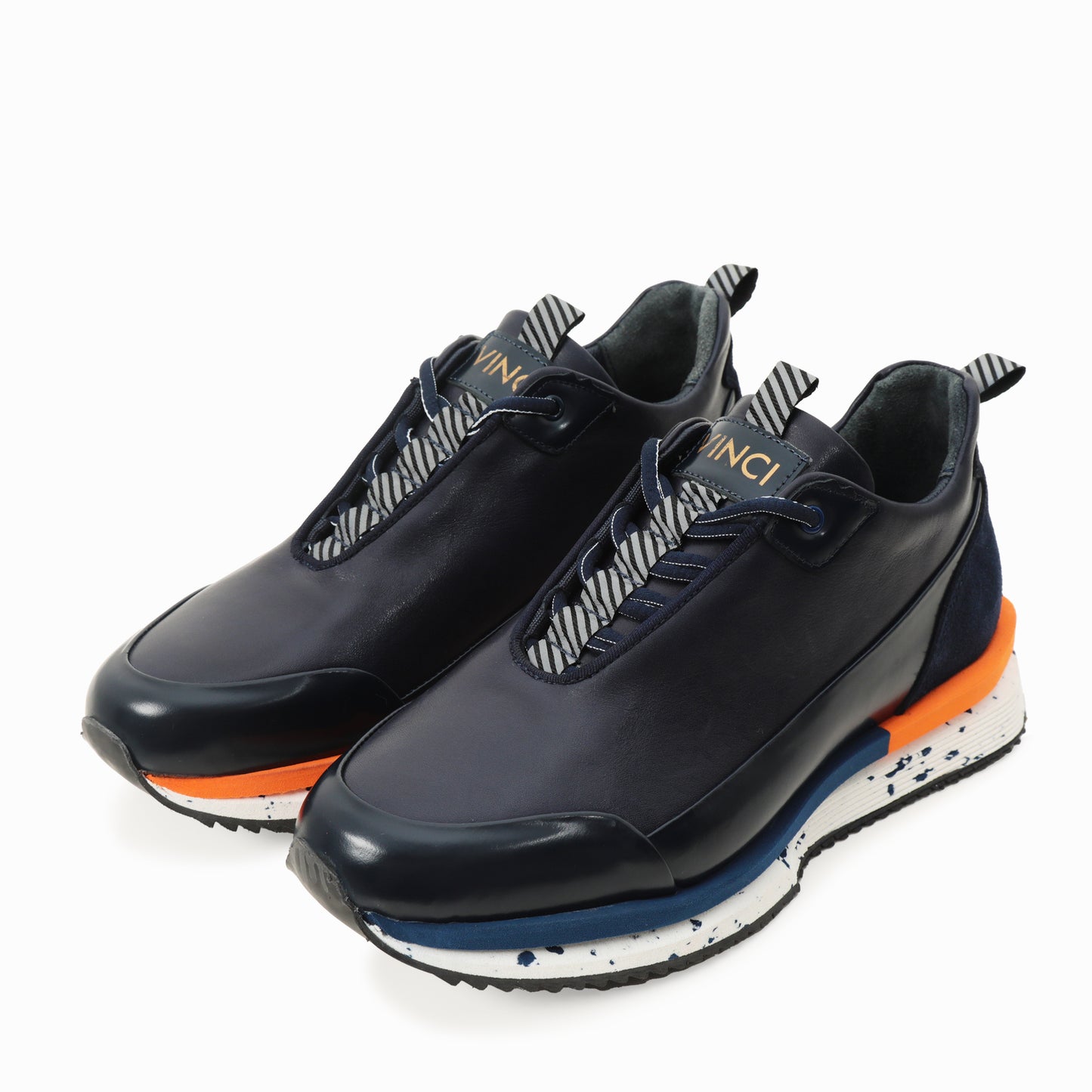 The Milford Navy Blue  Leather Men Sneaker
