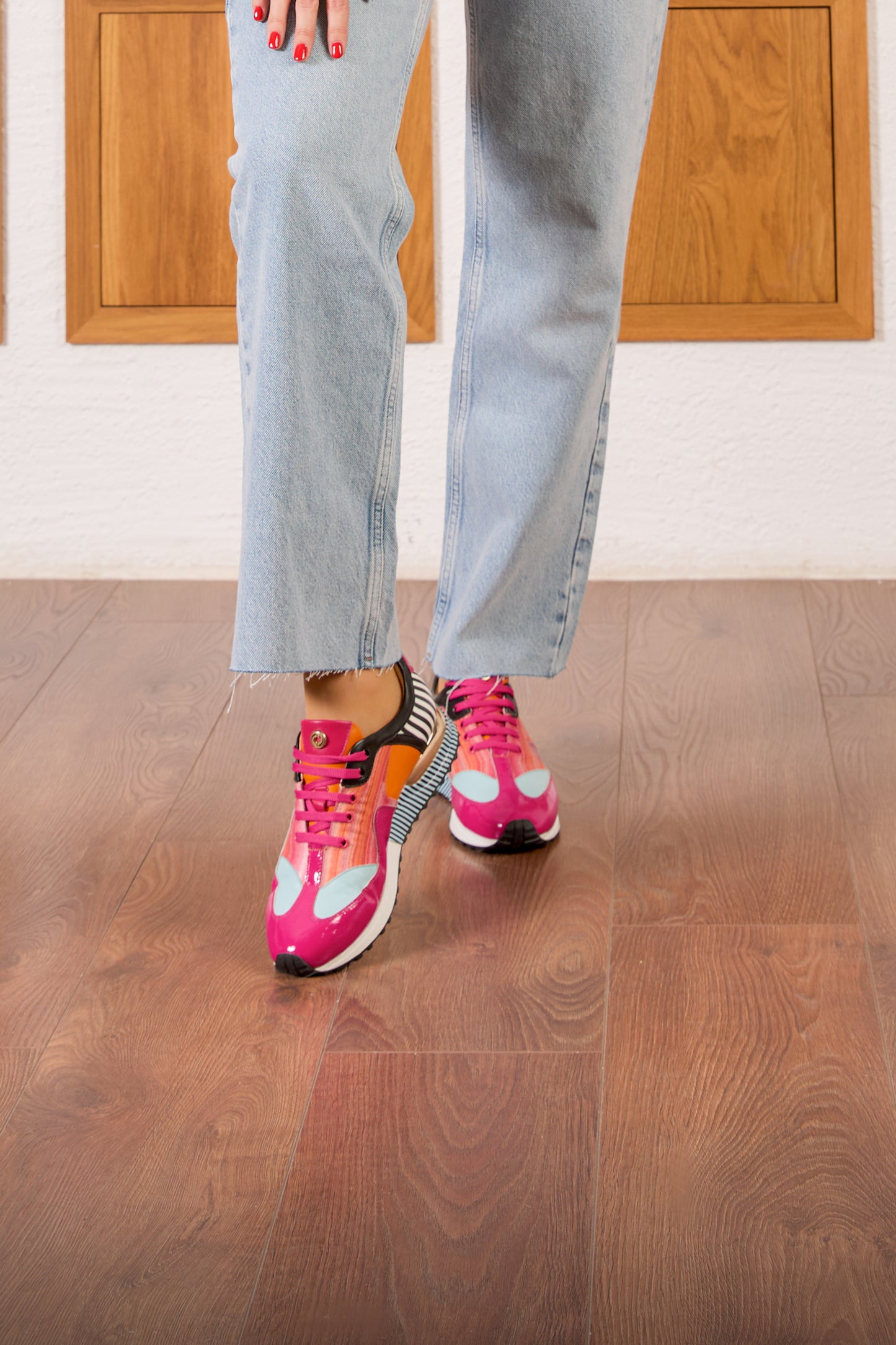 Zapatillas de mujer Santa Amaro multicolor fucsia