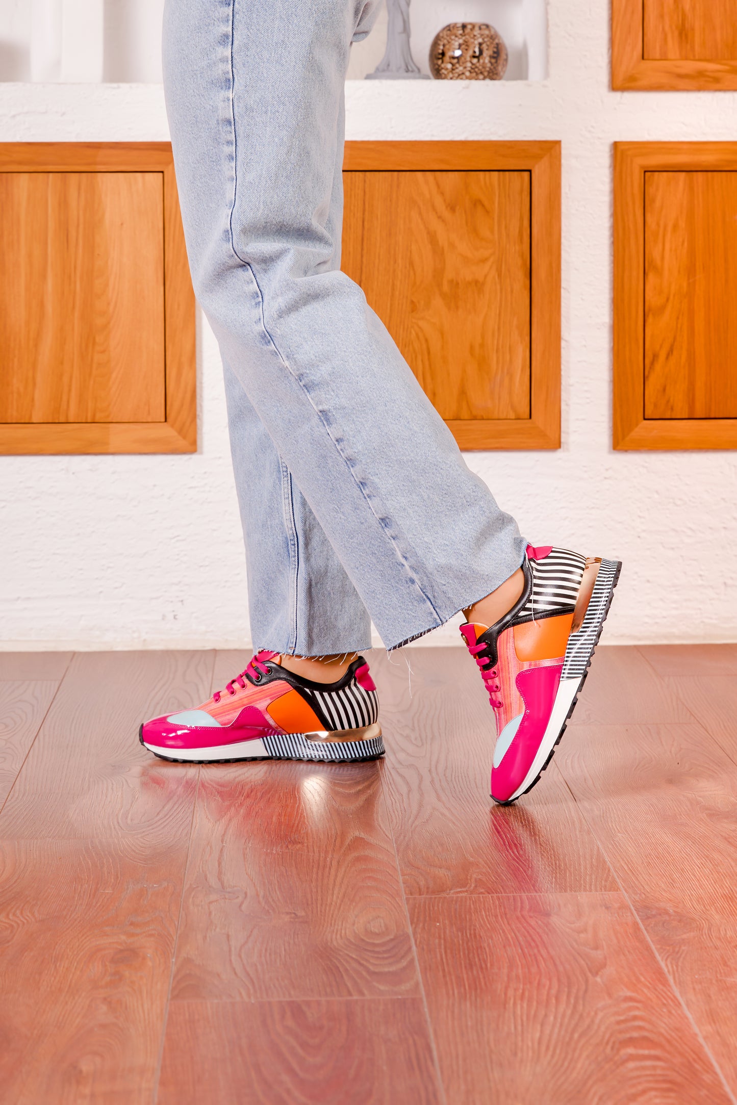 Zapatillas de mujer Santa Amaro multicolor fucsia