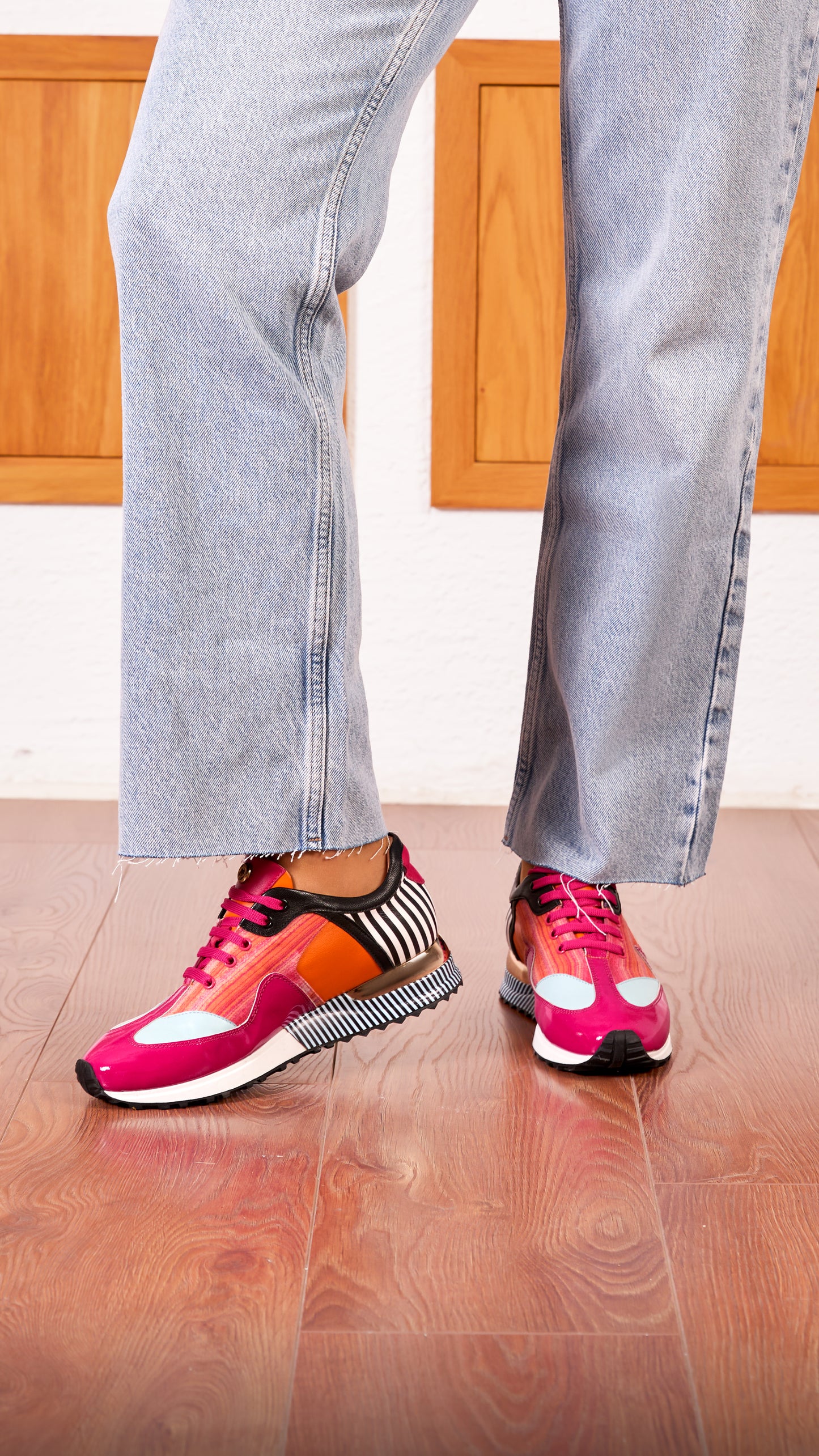 Zapatillas de mujer Santa Amaro multicolor fucsia