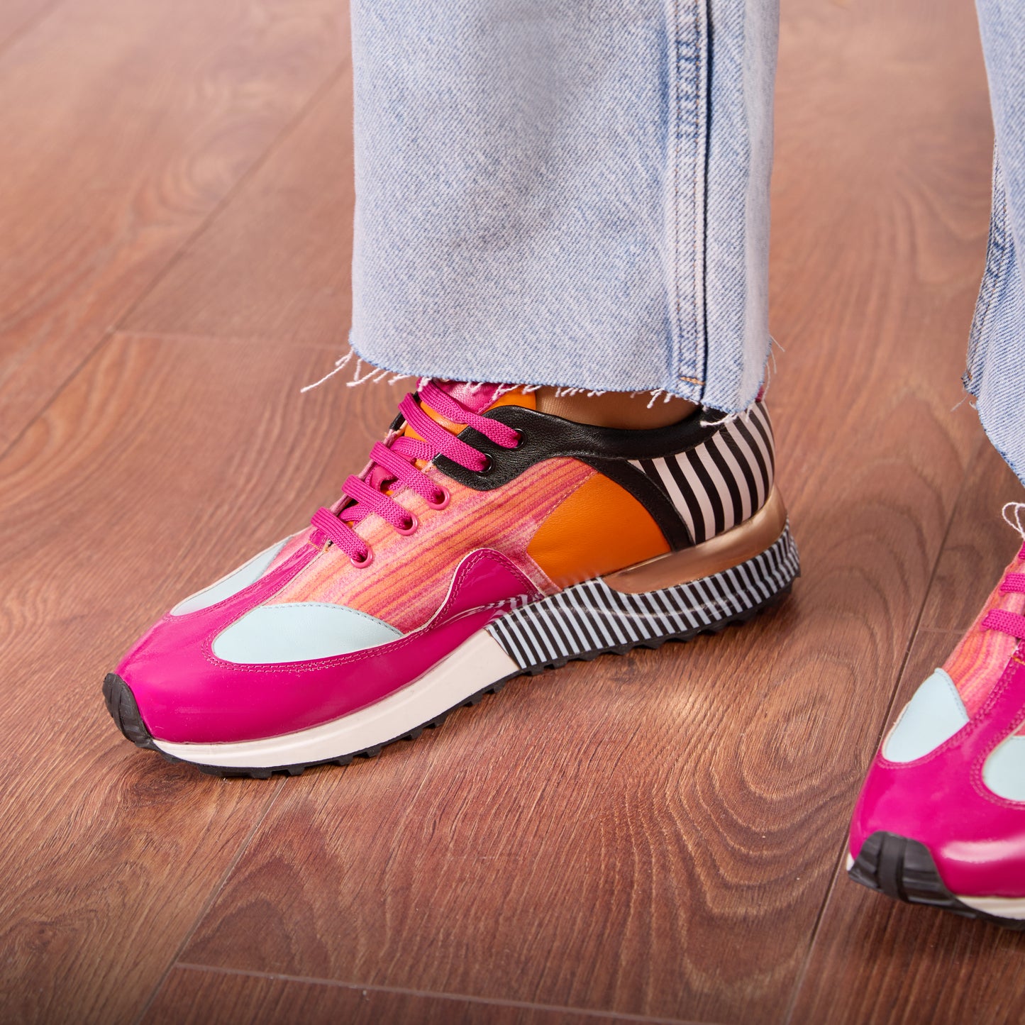 Zapatillas de mujer Santa Amaro multicolor fucsia