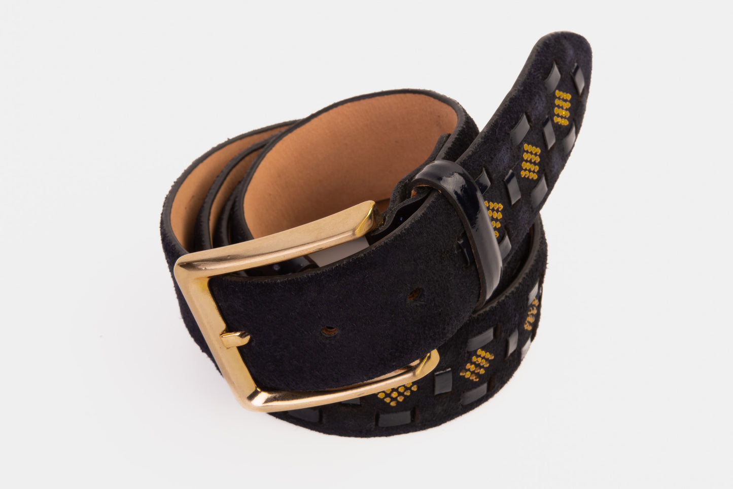 The Vicino Navy Leather Belt