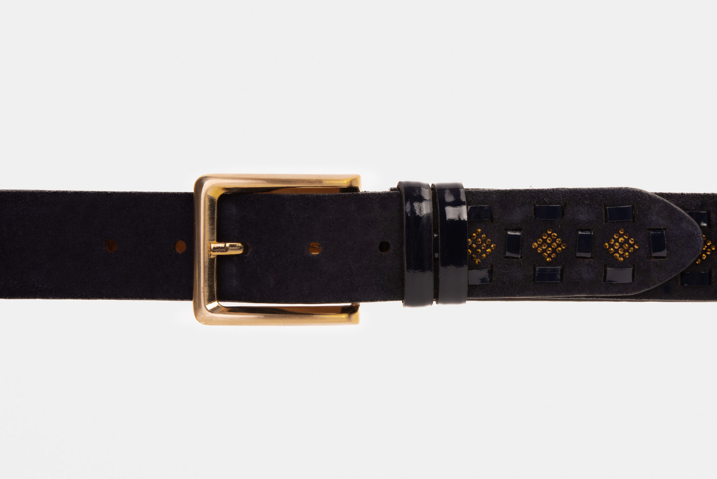 The Vicino Navy Leather Belt