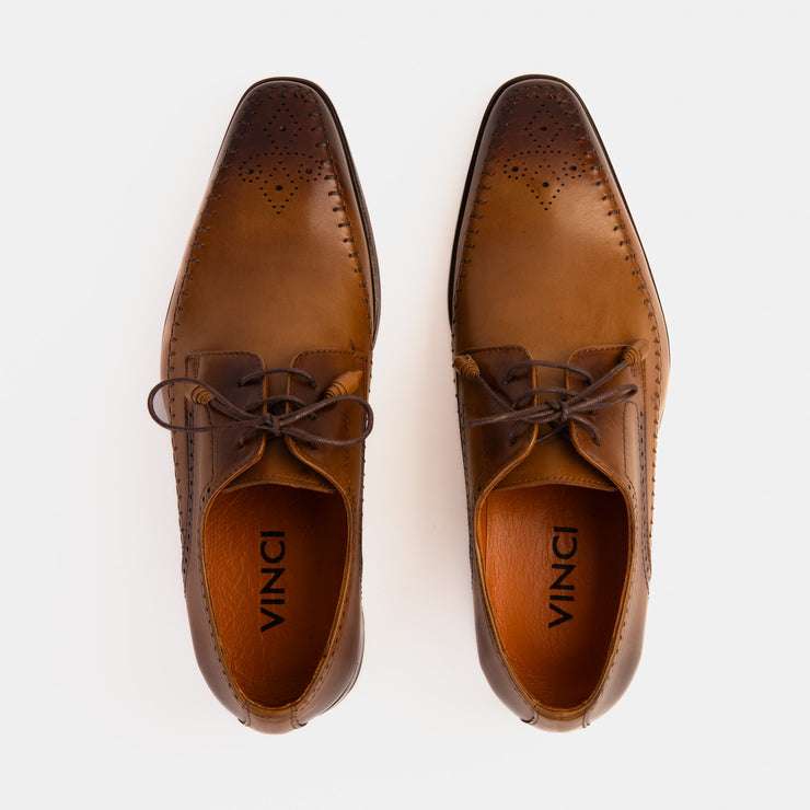 The Moon Tan Leather Derby Shoe