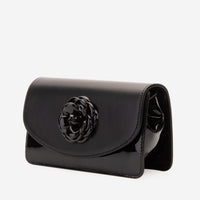 El bolso de mano de cuero negro Diva