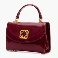 El bolso de mano de cuero burdeos Rosalinda