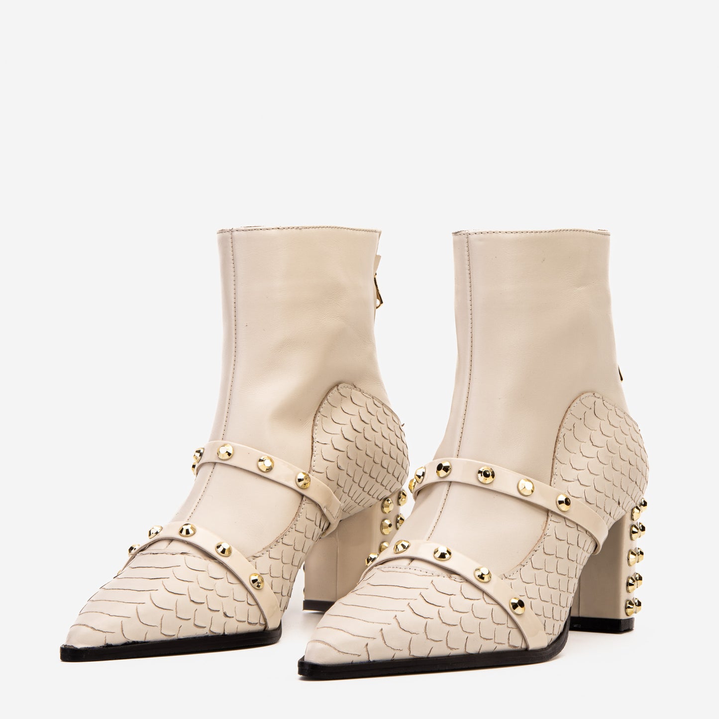 Las Botas de Mujer de Tacón Cuadrado de Cuero Valentina