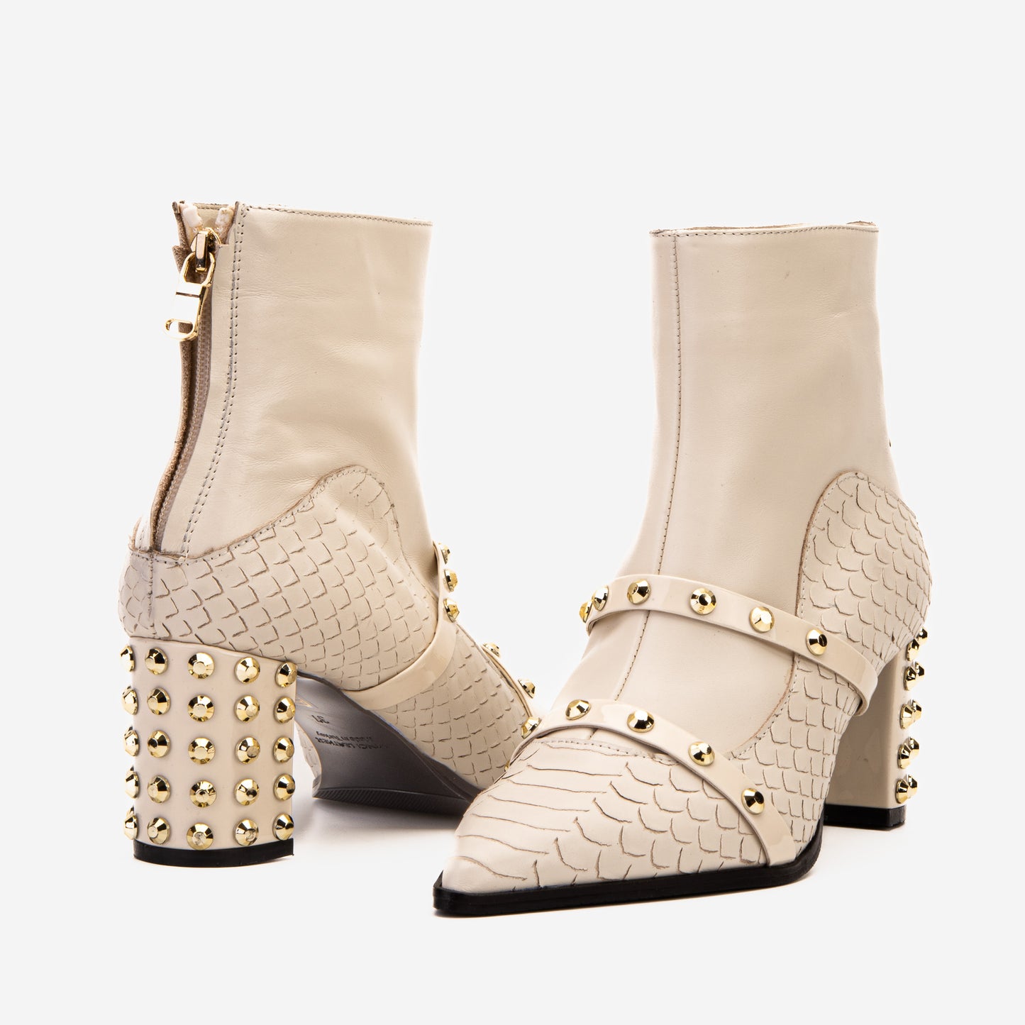 Las Botas de Mujer de Tacón Cuadrado de Cuero Valentina