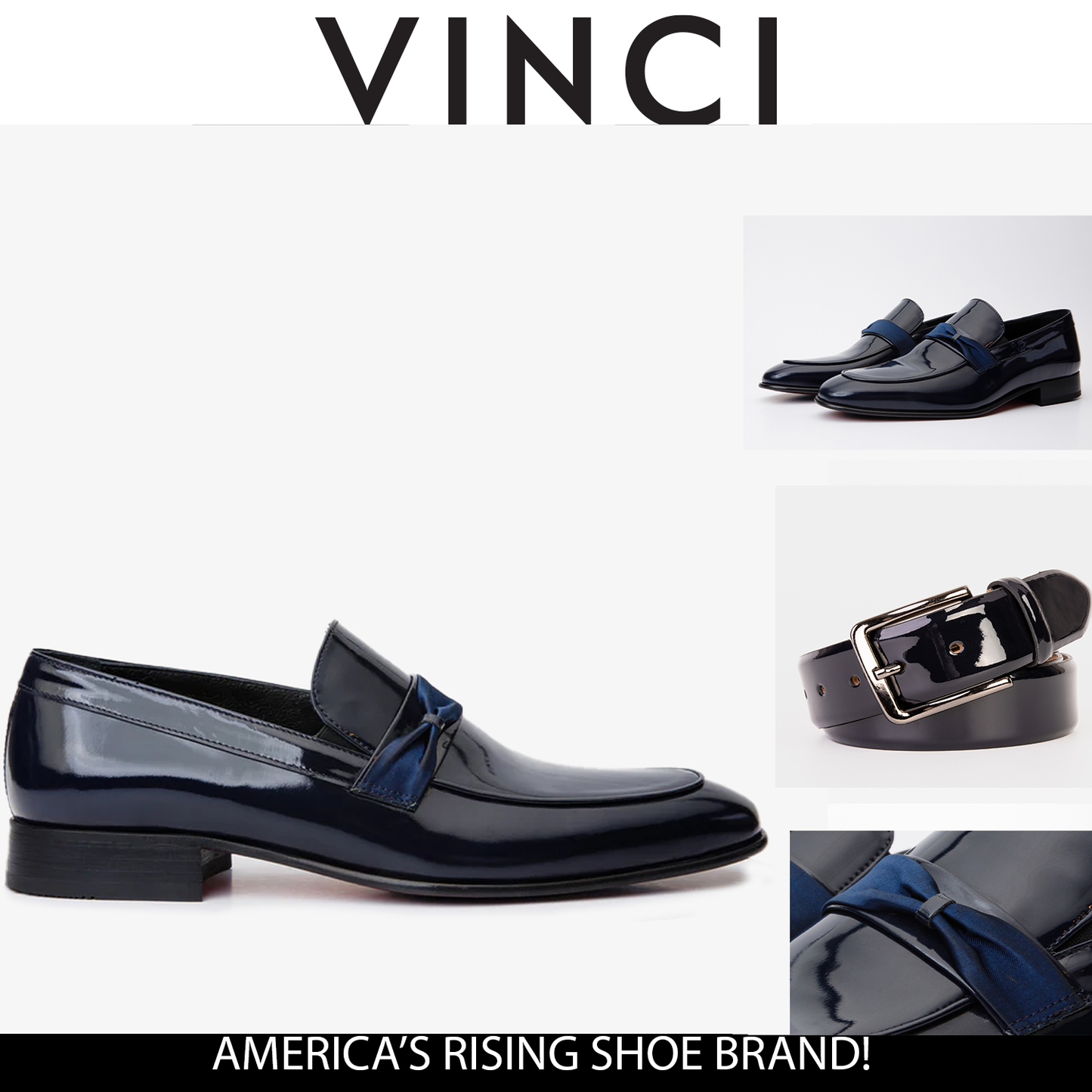 حذاء Dodoma Navy Patent Leather Loafer للرجال