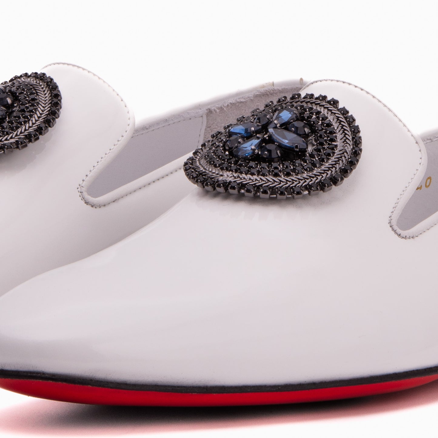 Mocasín de vestir sin cordones de piel de charol negra Pombe para hombre
