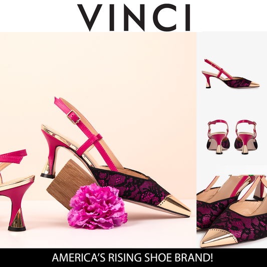 Sandalia de tira trasera de cuero fucsia Bali para mujer