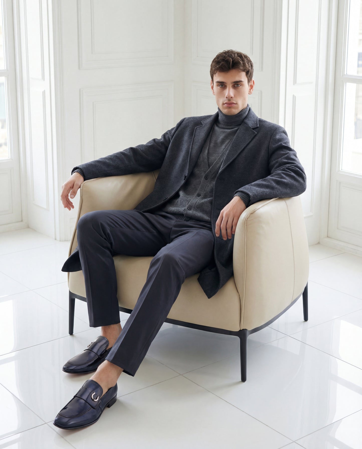 The Blackwell Navy Patent Bit Loafer Men Shoe