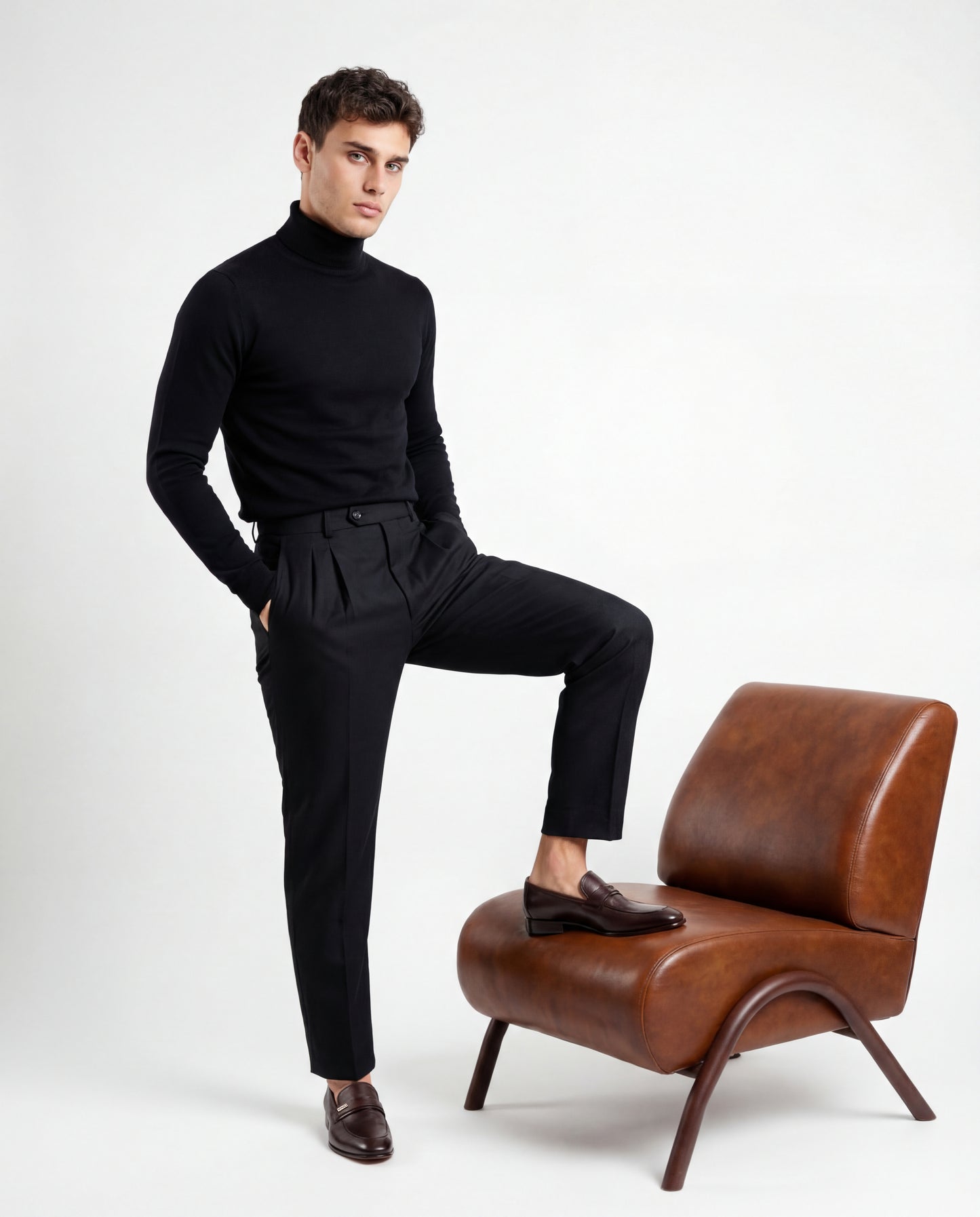 El mocasín Ashford para hombre en piel de búfalo Baby