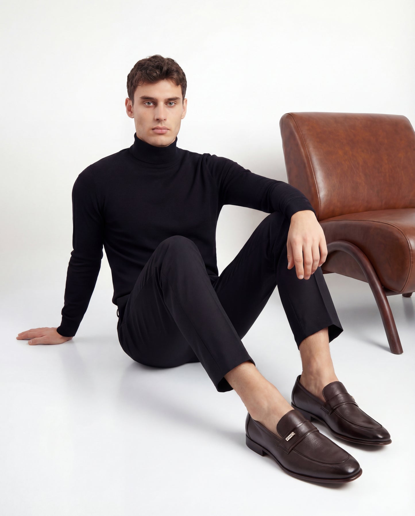 El mocasín Ashford para hombre en piel de búfalo Baby