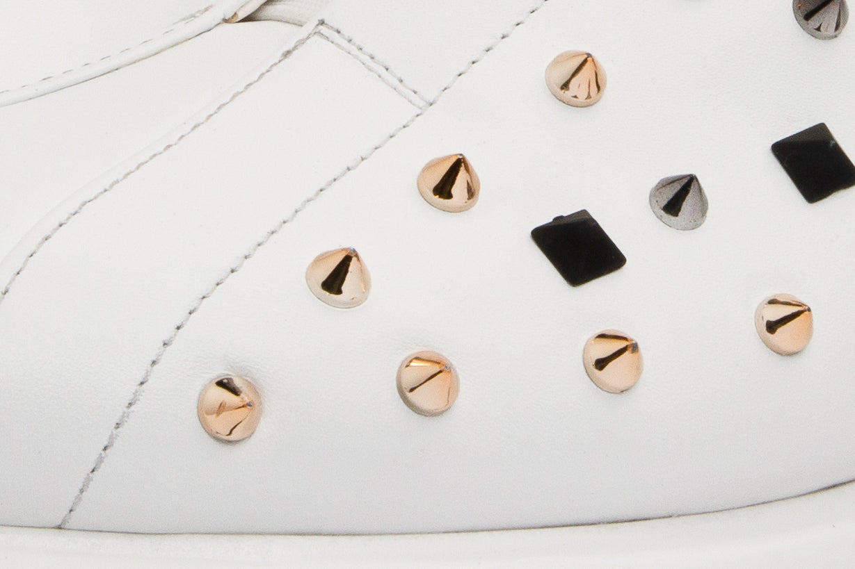 The Infanta White Spike Leather Women Sneaker  Limited Edition