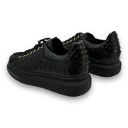The Bald Black Snk Leather Sneaker Limited Edition