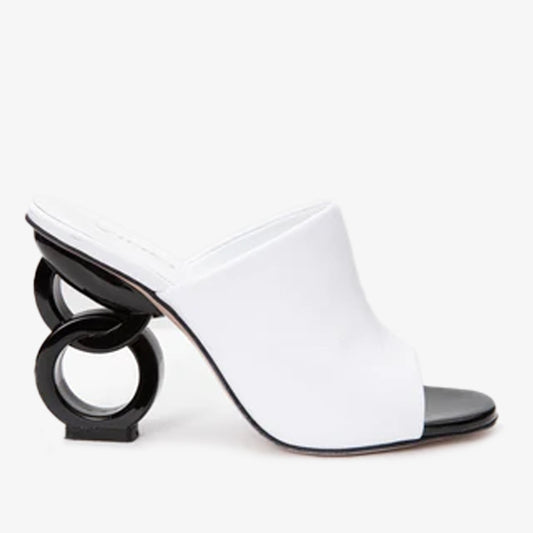 The Cymmer White Leather Women Sandal