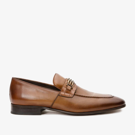 The Bogota Tan Leather Bit Loafer Men Shoe