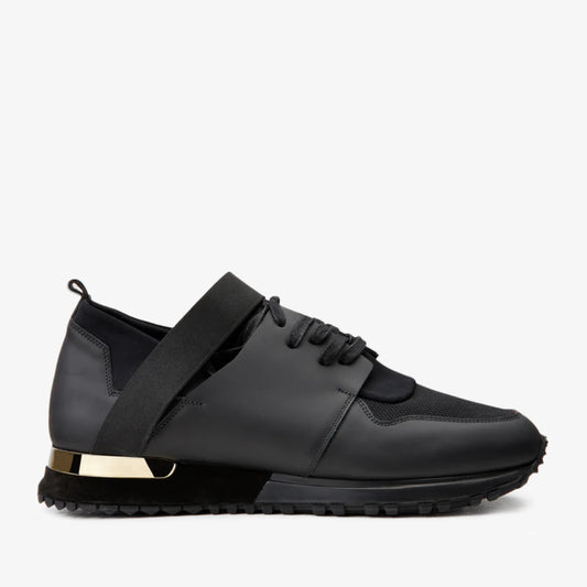 The Reno Black Leather Men Sneaker