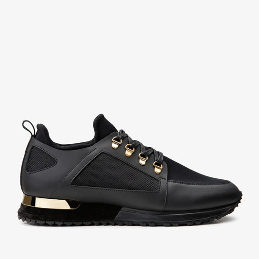 Zapatillas de cuero negras para hombre Emir
