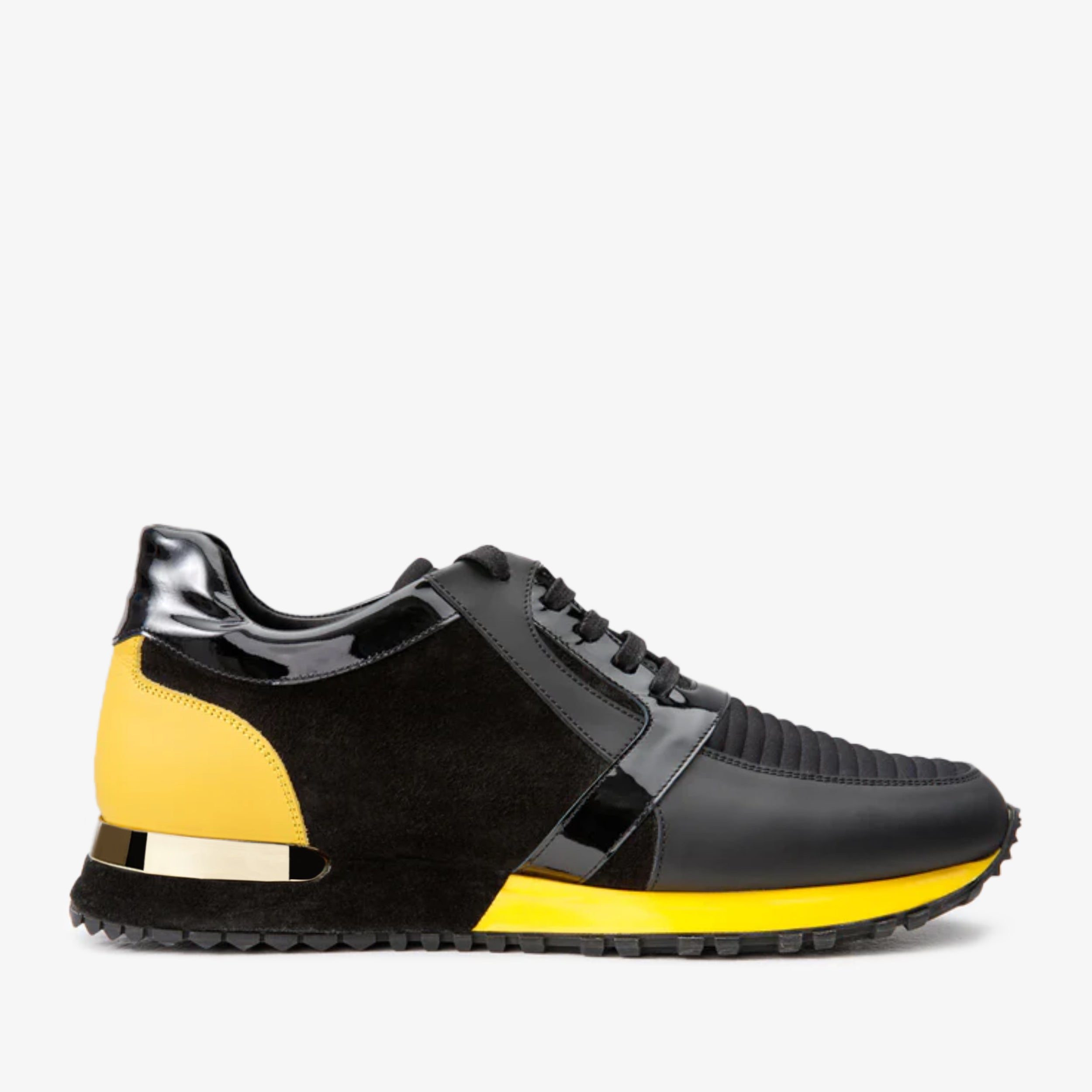 The Magura Black Yellow Leather Men Sneaker Final Sale EU 41 US 9
