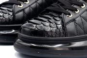The Bald Black Snk Leather Sneaker Limited Edition