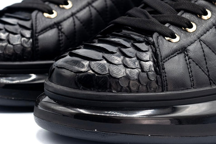 The Bald Black Snk Leather Sneaker Limited Edition