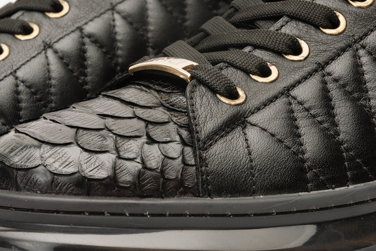 The Bald Black Snk Leather Sneaker Limited Edition