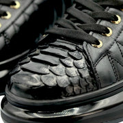 The Bald Black Snk Leather Sneaker Limited Edition