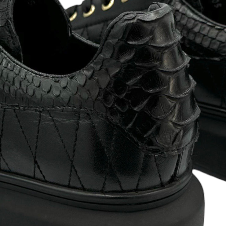 The Bald Black Snk Leather Sneaker Limited Edition
